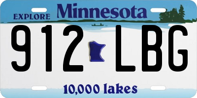 MN license plate 912LBG