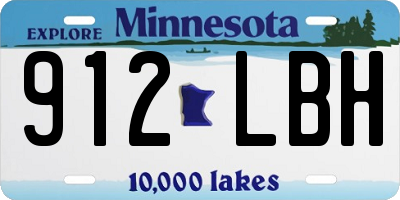 MN license plate 912LBH