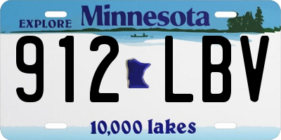MN license plate 912LBV