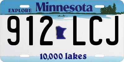 MN license plate 912LCJ