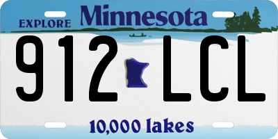 MN license plate 912LCL