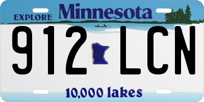 MN license plate 912LCN
