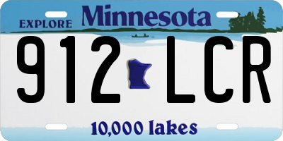 MN license plate 912LCR