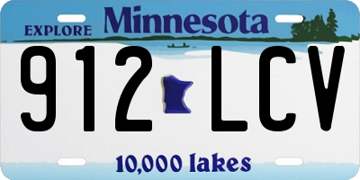 MN license plate 912LCV