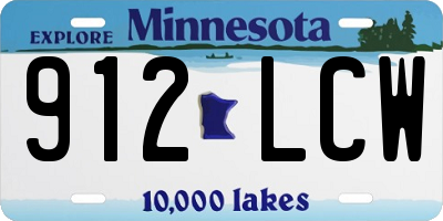 MN license plate 912LCW