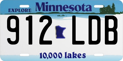MN license plate 912LDB