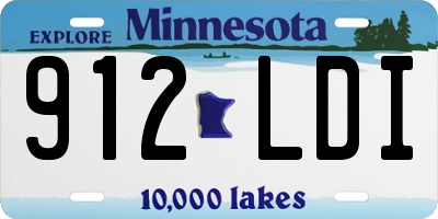MN license plate 912LDI