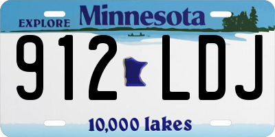 MN license plate 912LDJ