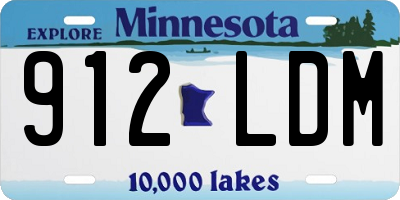 MN license plate 912LDM