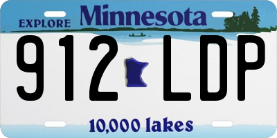 MN license plate 912LDP