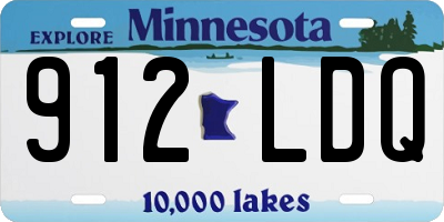 MN license plate 912LDQ