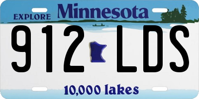 MN license plate 912LDS