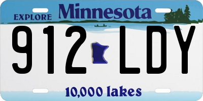 MN license plate 912LDY