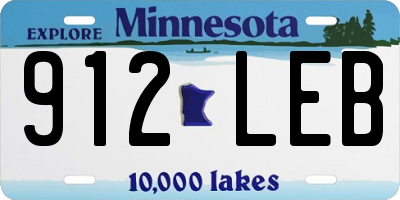 MN license plate 912LEB