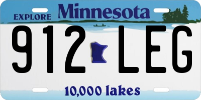 MN license plate 912LEG