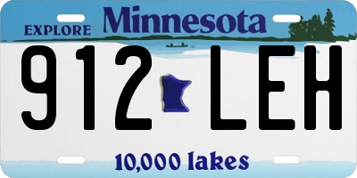 MN license plate 912LEH