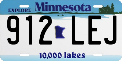MN license plate 912LEJ