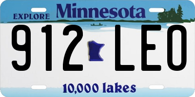 MN license plate 912LEO