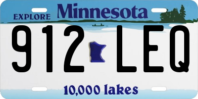 MN license plate 912LEQ
