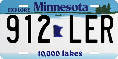 MN license plate 912LER