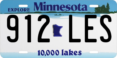 MN license plate 912LES