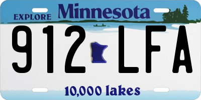 MN license plate 912LFA