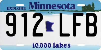 MN license plate 912LFB