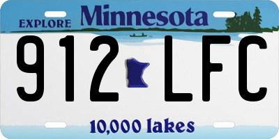 MN license plate 912LFC