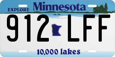 MN license plate 912LFF