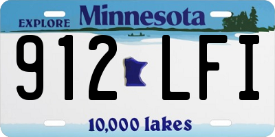 MN license plate 912LFI