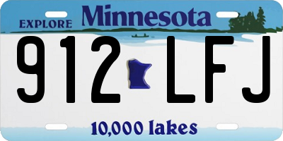 MN license plate 912LFJ