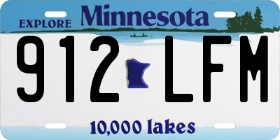 MN license plate 912LFM