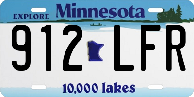MN license plate 912LFR