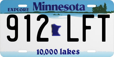MN license plate 912LFT