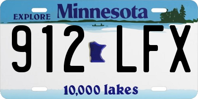 MN license plate 912LFX