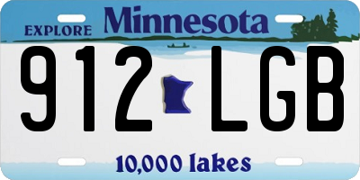 MN license plate 912LGB