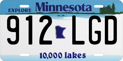 MN license plate 912LGD