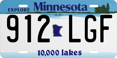 MN license plate 912LGF