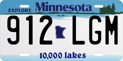 MN license plate 912LGM