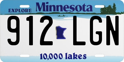 MN license plate 912LGN