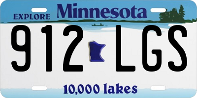 MN license plate 912LGS