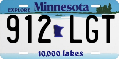 MN license plate 912LGT