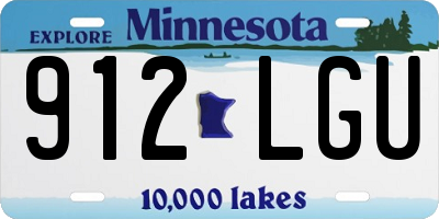 MN license plate 912LGU