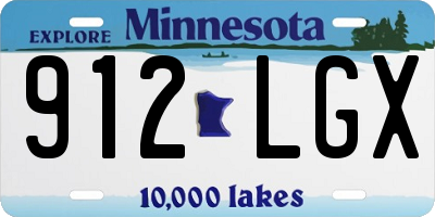 MN license plate 912LGX