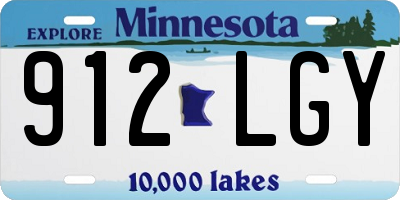 MN license plate 912LGY