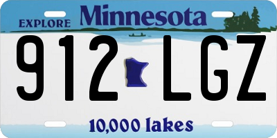 MN license plate 912LGZ