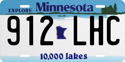 MN license plate 912LHC