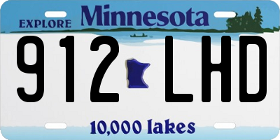 MN license plate 912LHD