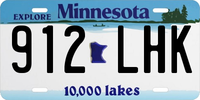 MN license plate 912LHK