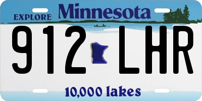 MN license plate 912LHR